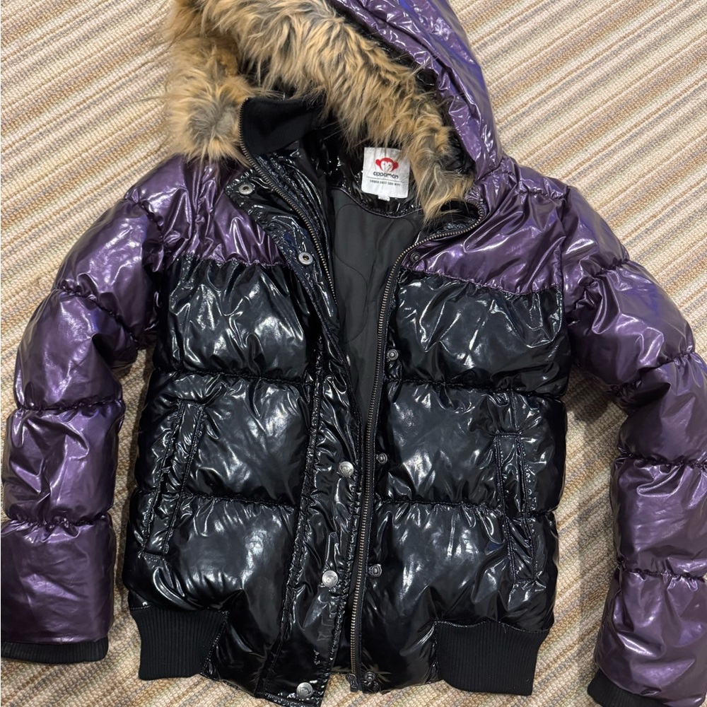 Appaman Black Jacket with Fur Trim
